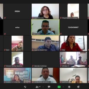 Imagen de pantalla de la Plataforma Telmex en la que se impartió por parte de la CDHEQROO un taller a 91 participantes que laboran en las oficialías del Registro Civil de todo el Estado.