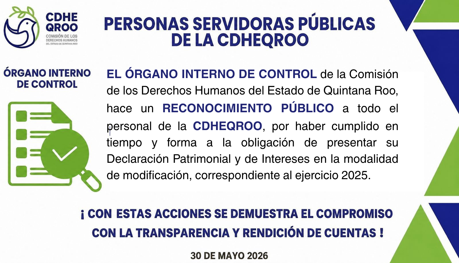 Felicitación de cumplimiento DP 2025