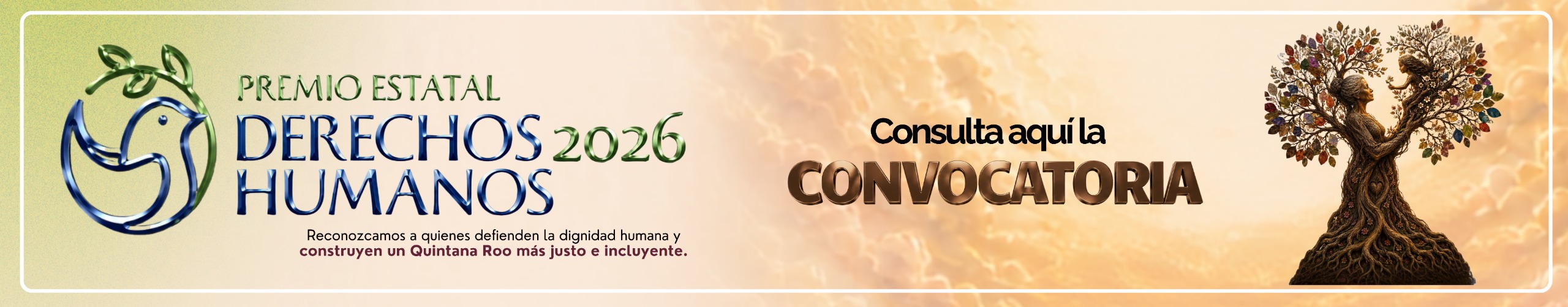 Banner alusivo al Premio Estatal de Derechos Humanos en su edición 2026